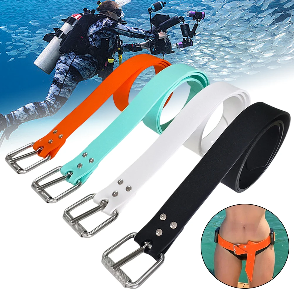 Scuba Diving Silicone Weight Belt With 316 Stainless Steel Buckle Adjustable Lead Block Load-bearing Belt Diving Accessorie