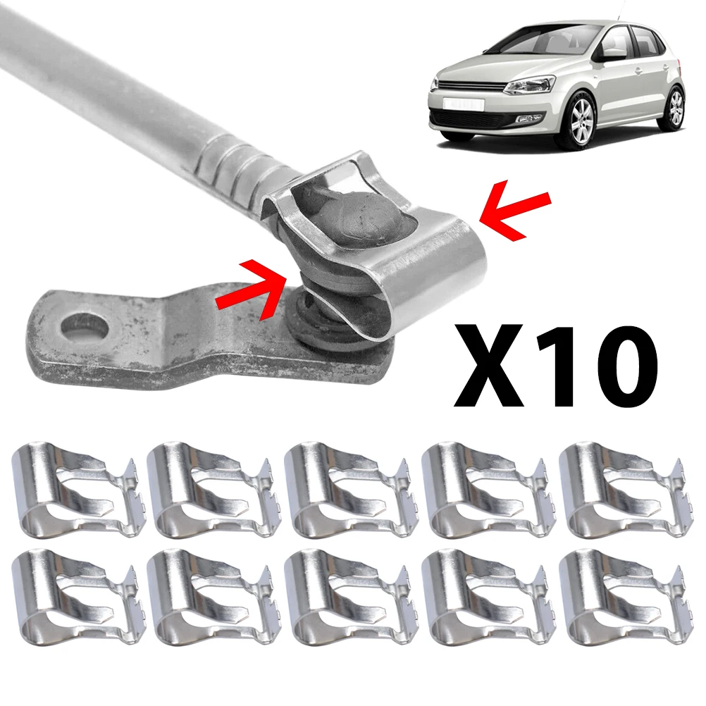 

10pcs Universal Wiper Linkage Motor Rods Repair Clips Car Windscreen Arms Link Mechanism Clip Fix Kit Spring Auto Replacement