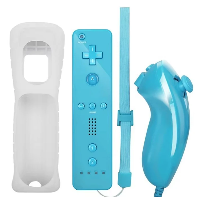 Wireless Gamepad Controller Set with Motion Plus and Silicone Case