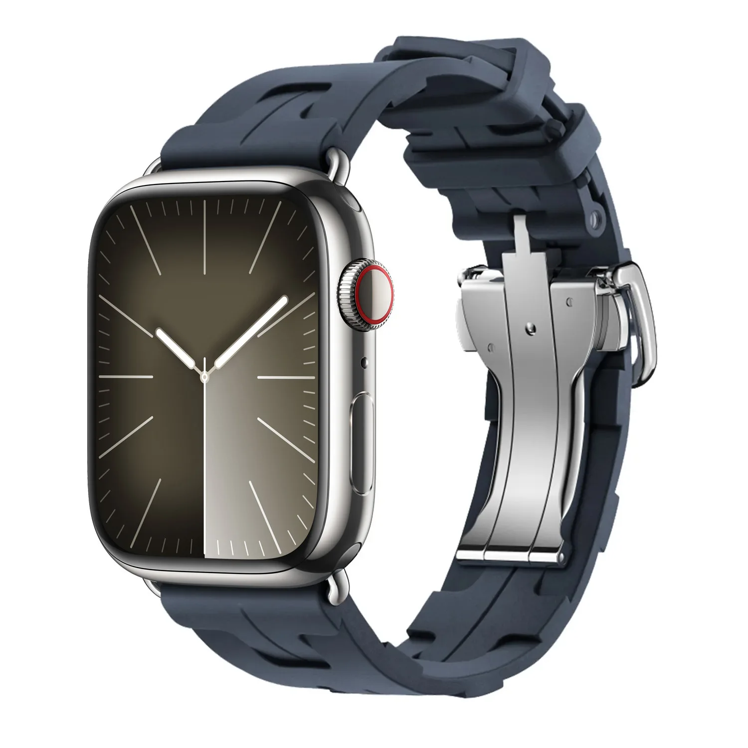 Kilim Single Tour Silicone Watch Strap with Logo and Folding Buckle