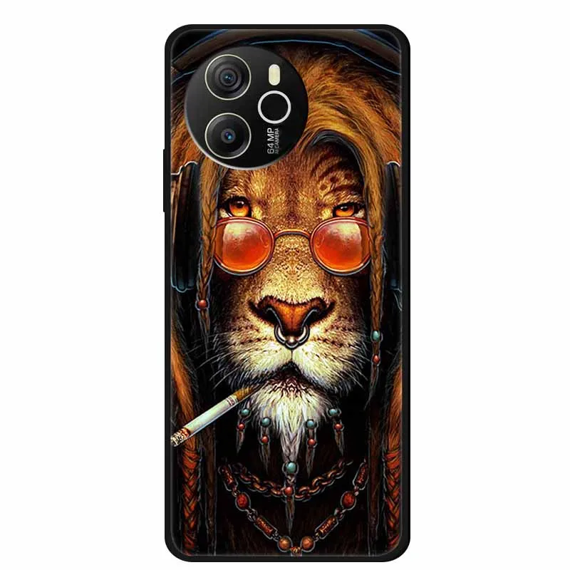 Cartoon Black Silicone Soft TPU Phone Cover - Protective Case