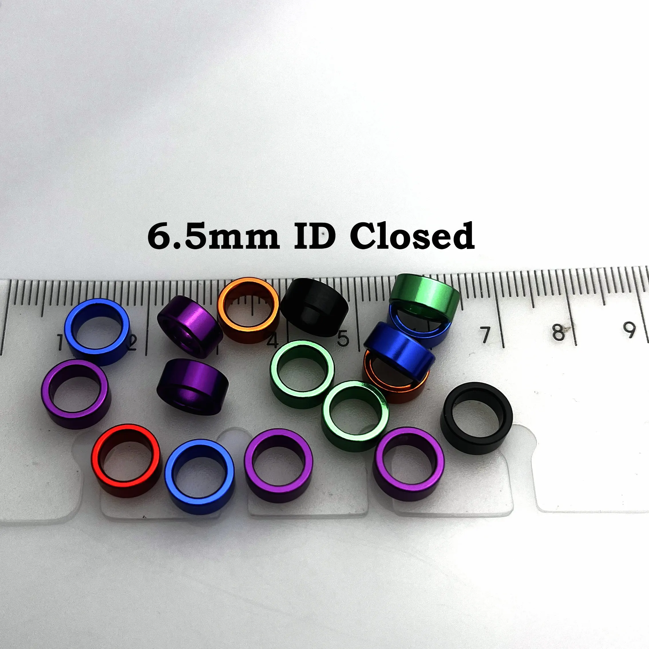 

50 PCS aluminum ring bird leg bands 6.5mm (no -printing, mixed color)