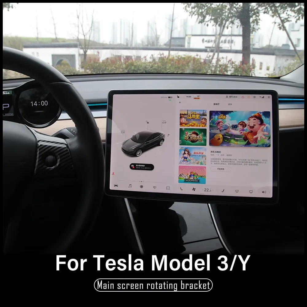 

Swivel Mount 30 Degree For Tesla Model Y 3 2023-2017 Central Control Screen Display Rotation Bracket GPS Navigation Holder