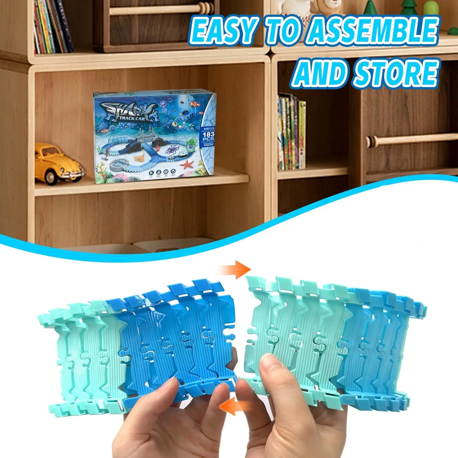 Board Game Toy Children's Electric Shark Rail Car Puzzle