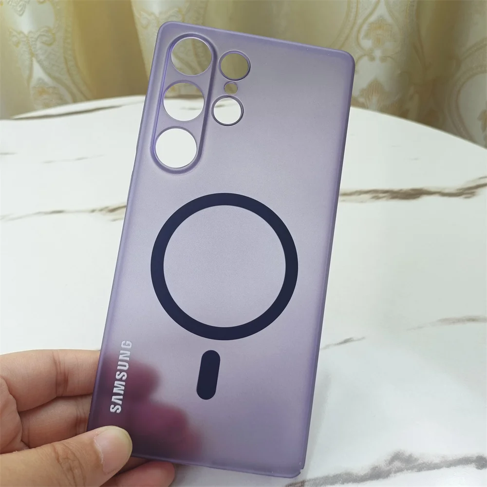 Slim Ice Mist Transparent Magnetic Shockproof Case with Bumper Protection