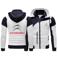 2024 Car Logo Citroen Men's Double Zipper Jacket Harajuku Fashion Windproof Jacket Outdoor Fishing and Mountaineering Top 1