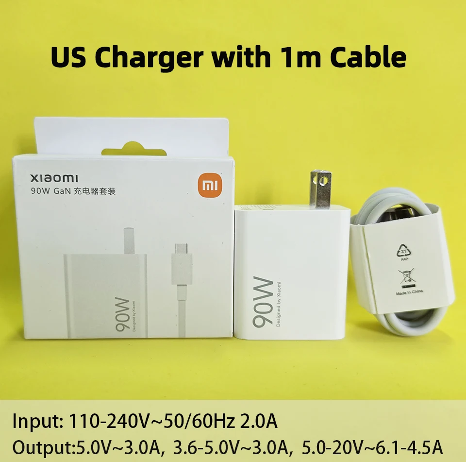 ตัวเลือกสินค้า อะแดปเตอร์ชาร์จเร็ว 90W แท้ Xiaomi ชาร์จไฟแรง เต็มเร็ว สำหรับมือถือ Xiaomi