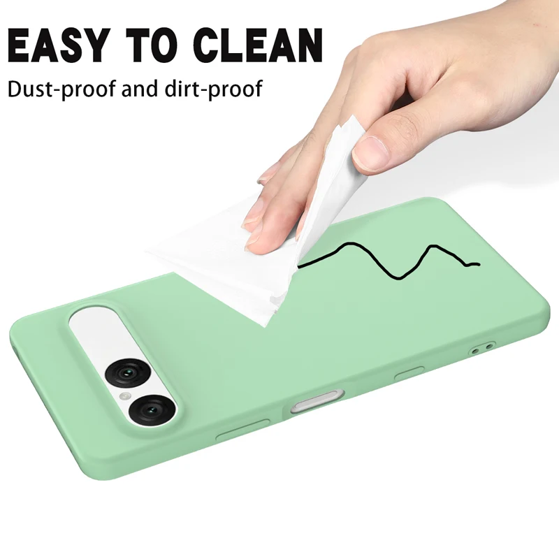 Premium Liquid Silicone Non-Slip Case with Strap Lanyard and Flocked Interior