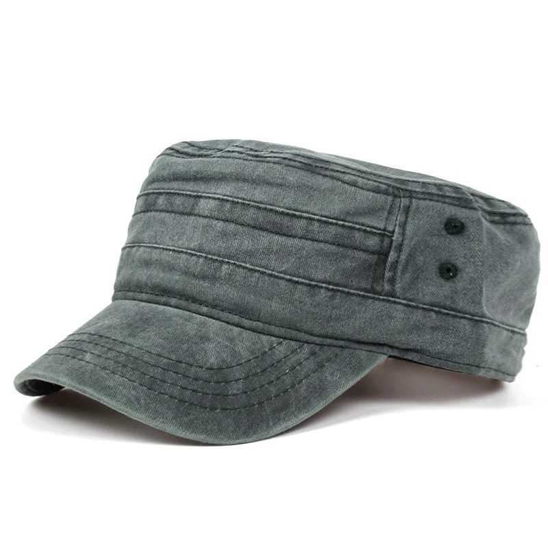 Unisex Vintage Flat-Top Baseballkappen für Herren, gewaschen, für Frühling und Herbst, verstellbare Freizeitmützen, Sonnenschutzhüte, Sportkappen – Detail 8