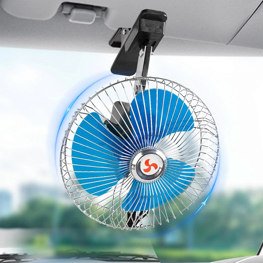 Portable Metal Car Fan with Adjustable Speed for Vehicle Cooling