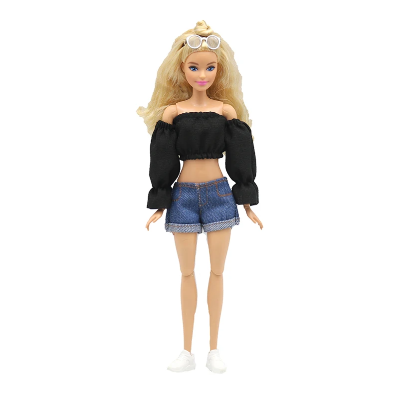 1/6 BJD Doll Clothes For Barbie Doll Outfits Puff Sleeve Shirt Skirt Shorts For Barbie Clothes 11.5" Dollhouse Accessories Toys 5