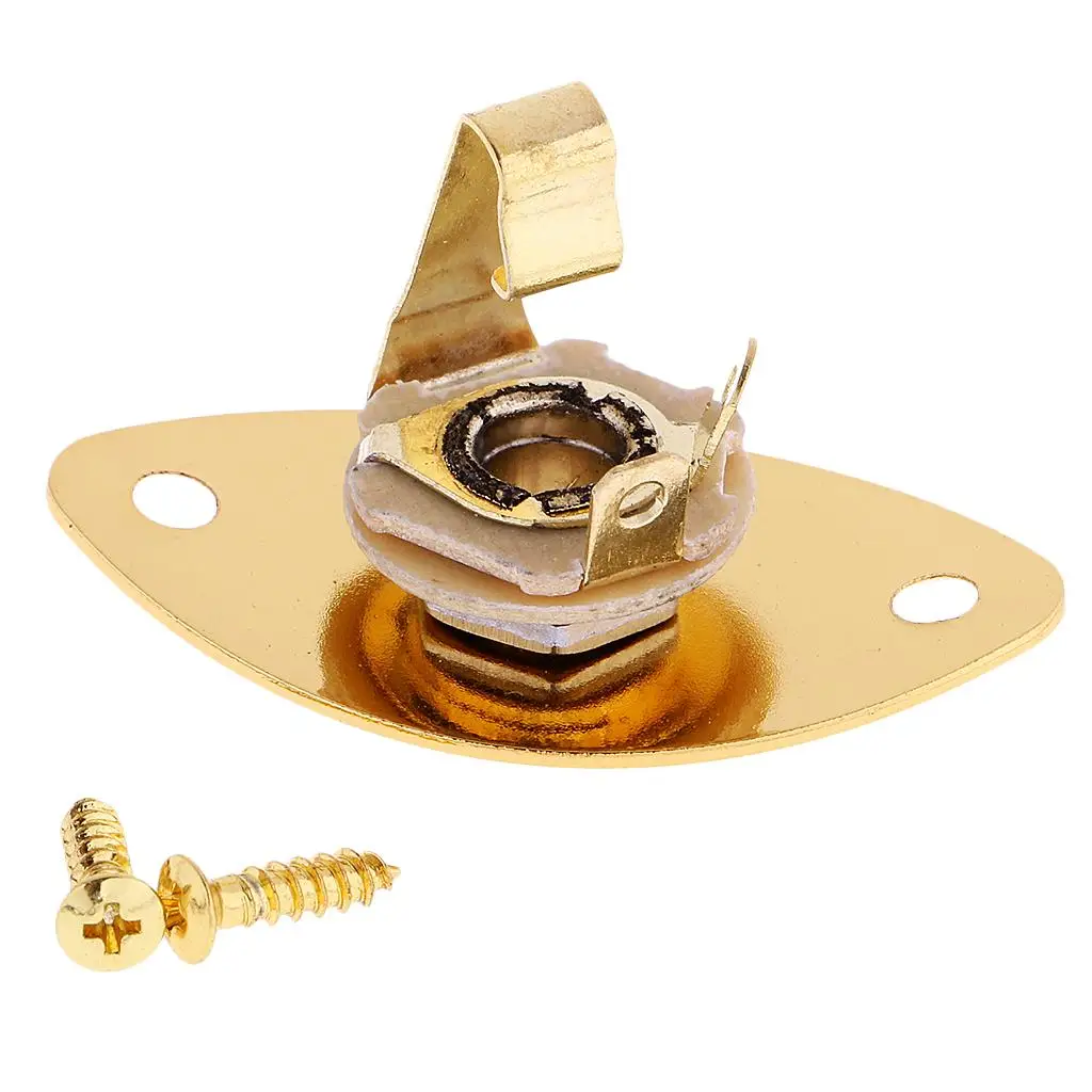 Tooyful Oval Output Jack Socket Replacement Part w/ Screw for Electric Guitar Bass Accs guitar accessories,guitar jack socket
