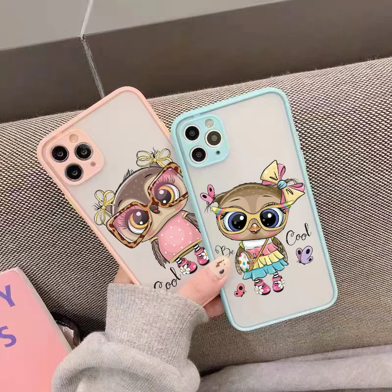 Adorable Owl Shockproof Phone Case – Durable Back Cover with Cute Design