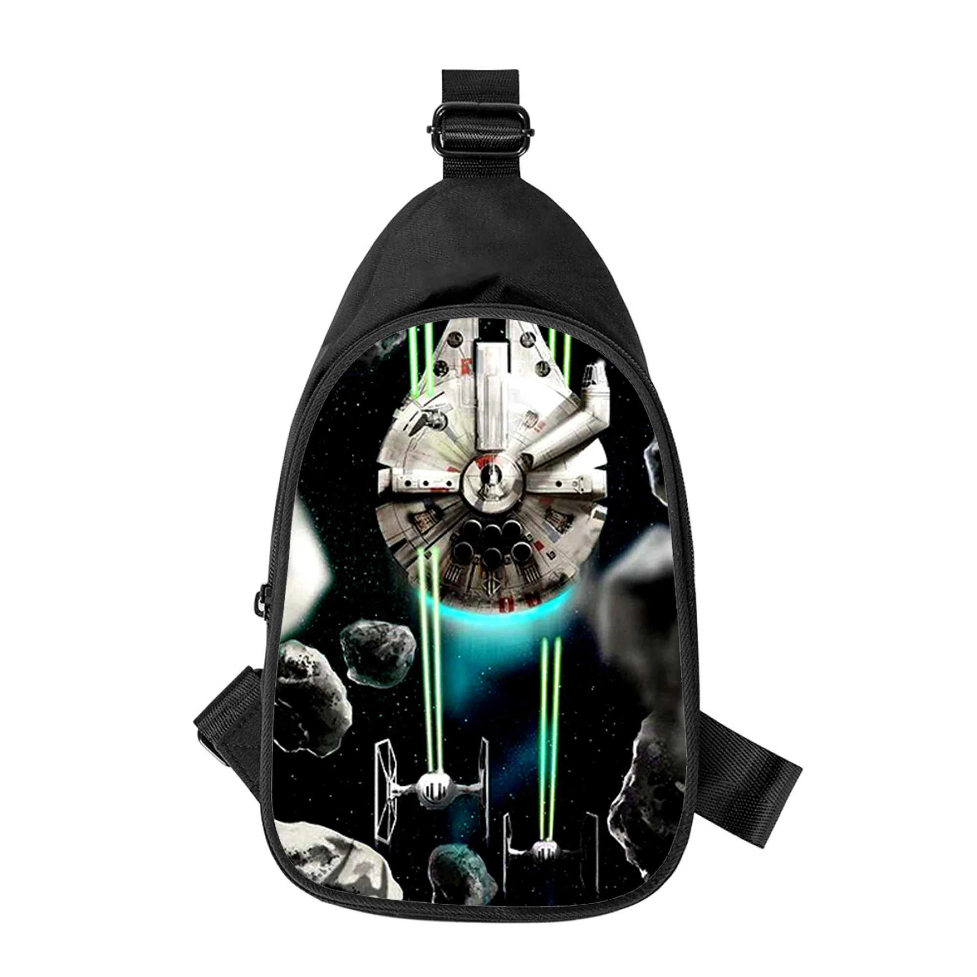 outer space Spaceship UFO Print New Men Cross Chest Bag Diagonally Women Shoulder Bag Husband School Waist Pack Male chest pack