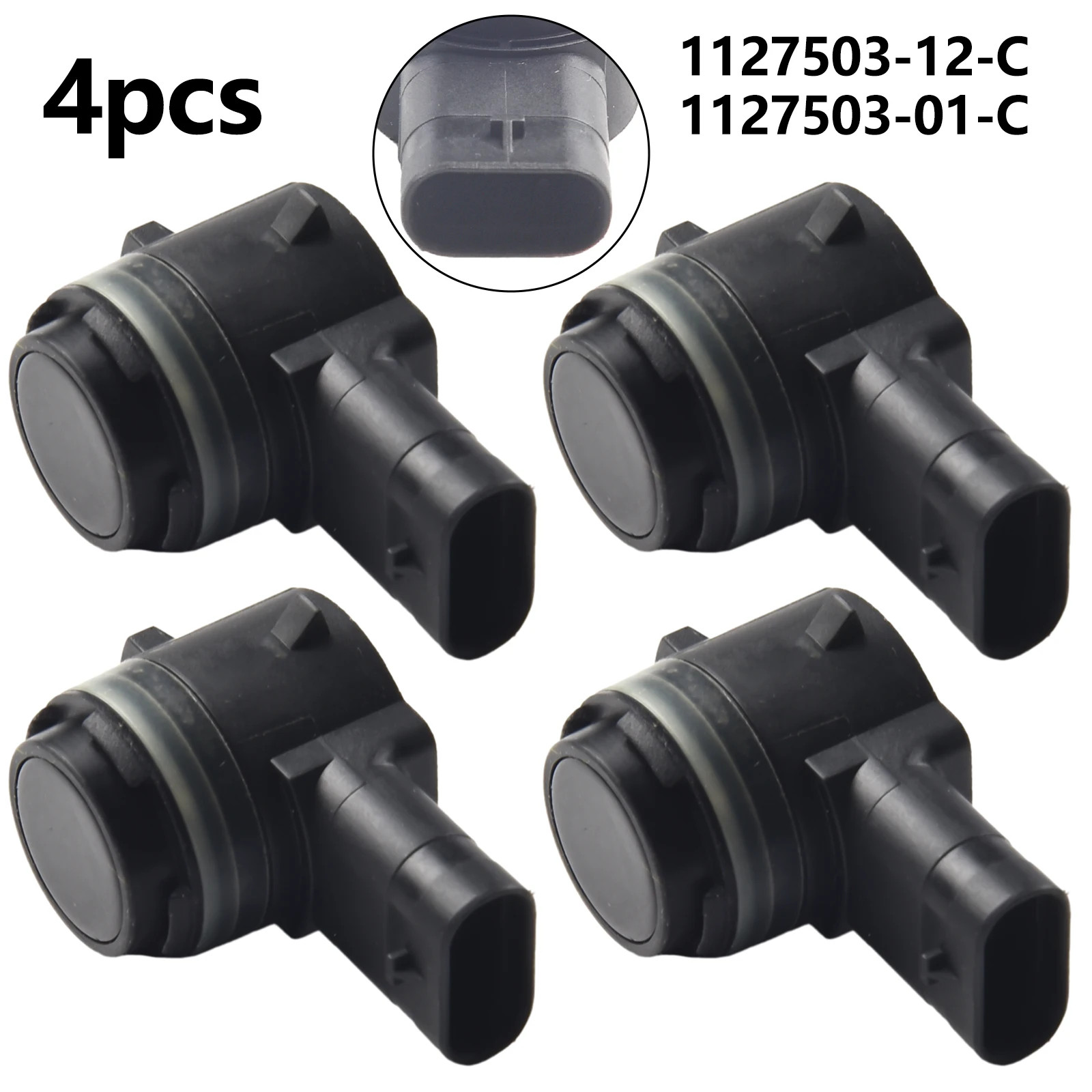 1/4pcs New Energy Accessories For Tesla Model 3/Y Parking Side Sensor Front & Rear Bumper 1127503-12-C 1127503-12-B 1127503-01-C