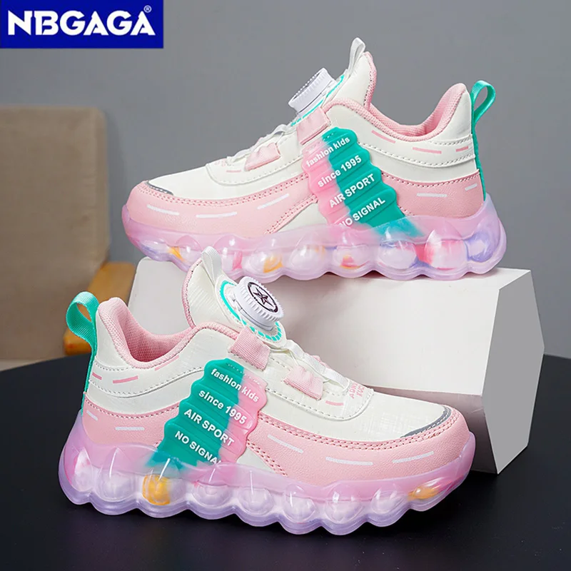 Kids Sneakers Anti-skid Leather Kids Sneakers for 5-16Years Girls Boys Casual Walking Sport Running Footwear