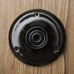 Elegant Ceramic Pendant Lamp Base - Porcelain Ceiling Plate & Chassis (Black)