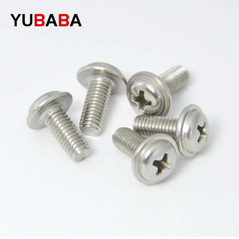 thumbnail image 1 of 20PCS M2 M2.5 M3 M4 M5 DIN967 Nickel plating Cross recessed pan head screws with collar For Computer Floppy DVD ROM Motherboard, 1 of 4