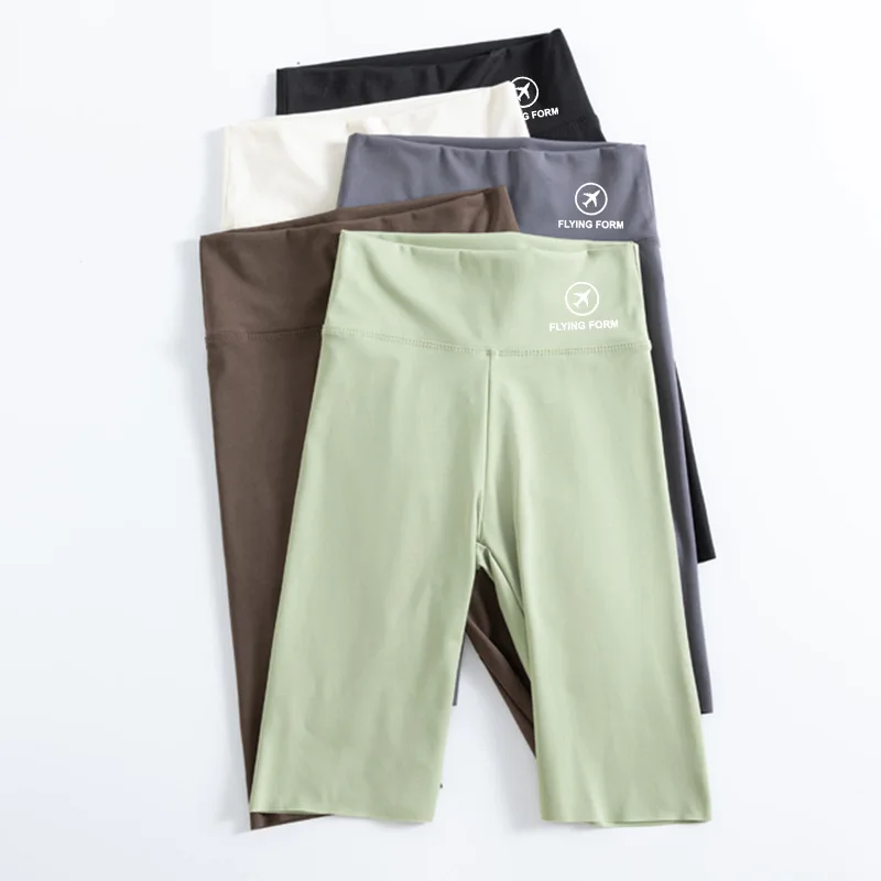 M/L/XL 여성용 하이웨이스트 숏팬츠, 뱃살 보정 및 힙업 효과, 여름용 얇고 통기성 좋은 요가 팬츠, 신축성 있는 타이트핏