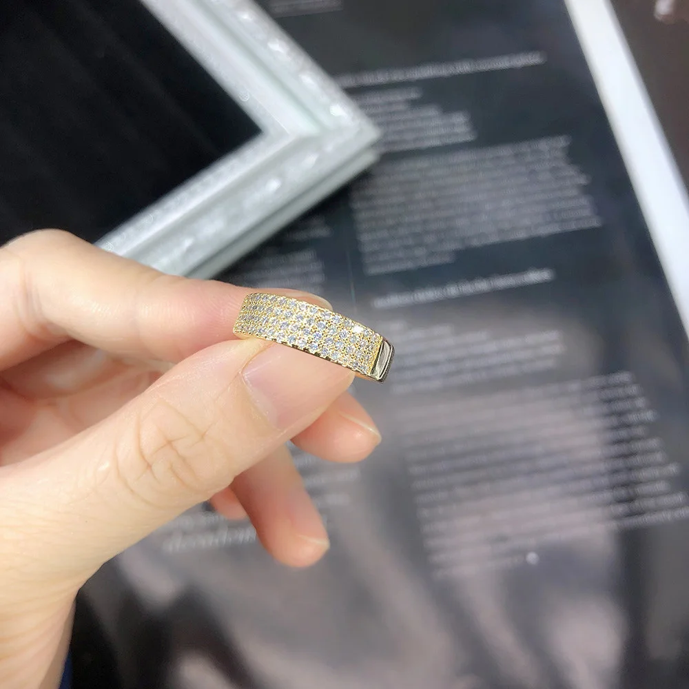 Zarte INS Diamant Stacking Ring für Frauen Trend Mode Passende Gold Zirkon Finger Zubehör Ring Rock Hiphop Schmuck R745 – Detail 5