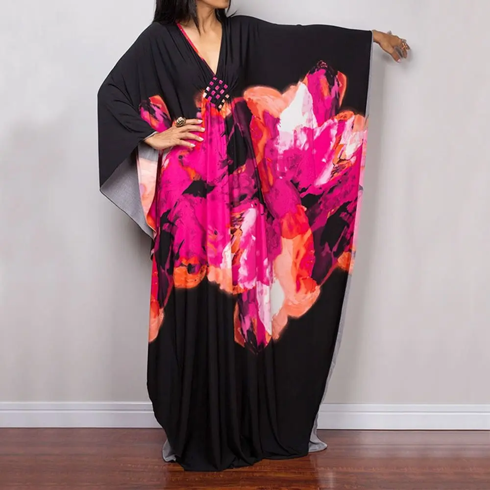 Maxi Long Dress Summer Sunscreen Smock Casual Vacation Swimsuit Cover Up Dress Loose Bathing Suit Beachwear Shirt for Women 1