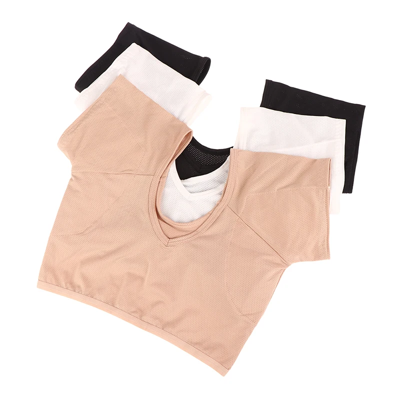 Underarm Sweat Pads T-shirt Shape Armpit Washable Reusable Perfume Absorbing Guards Shield Desodorante S-XL