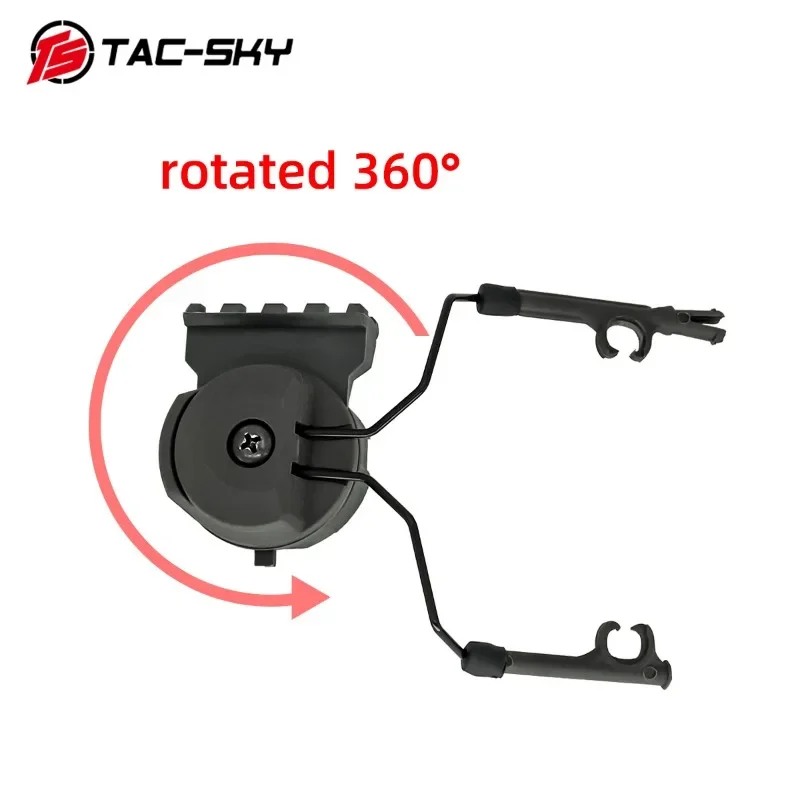 TS TAC-SKY Tactical Flashlight Helmet Mounting Kit for PELTO COMTAC Helmet Mount ARC Rail Adapter