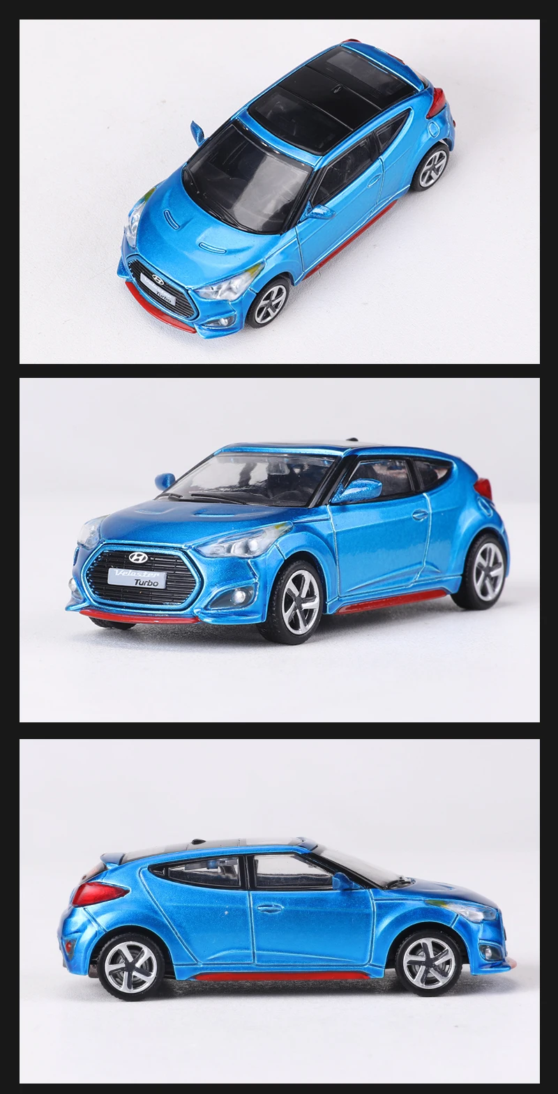 SHAODW 1:64 Veloster Turbo Alloy Model Car
