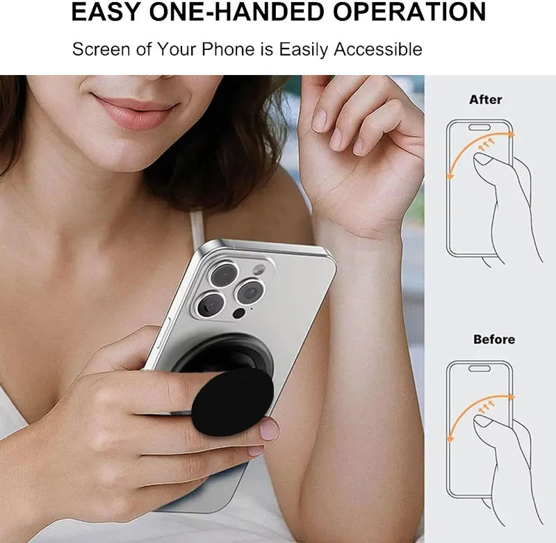 Magnetic Phone Grip and Holder - Black