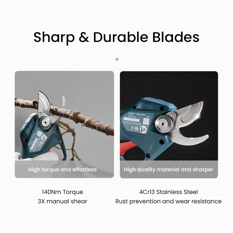 Bosch Pro Pruner Electric Shear Household Pruning Branch 12V Cordless Pruning Shears Cutting Scissors Garden Cutting Power Tool 4