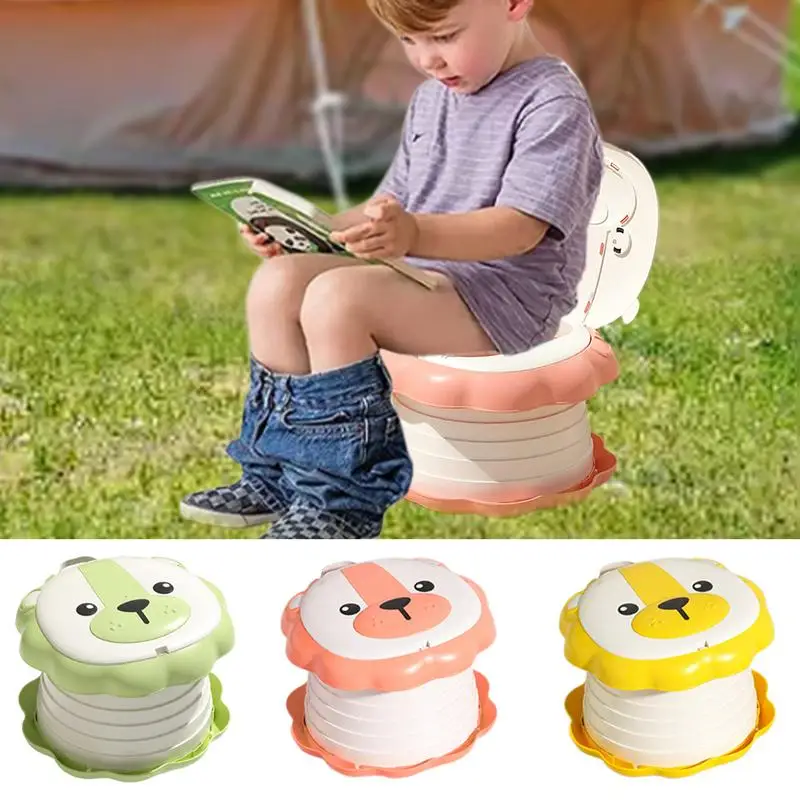 Foldable Travel Potties For Toddler Training Toilet Children-Friendly Potty Chair With Anti-slip Bottom Portable Accessories 5
