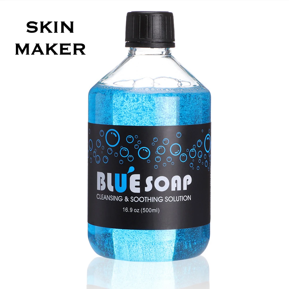 Microblading 500ml Concentration Blue Soap Cleaning and Soothing Solution Tattoo Studio Supply Tattoo Aftercare Accessories