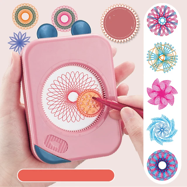 Magic Spirograph Drawing Toys Painting Template Multi-function Accessories Geometric Ruler Drafting Tools Storage Set Kids Toys 3