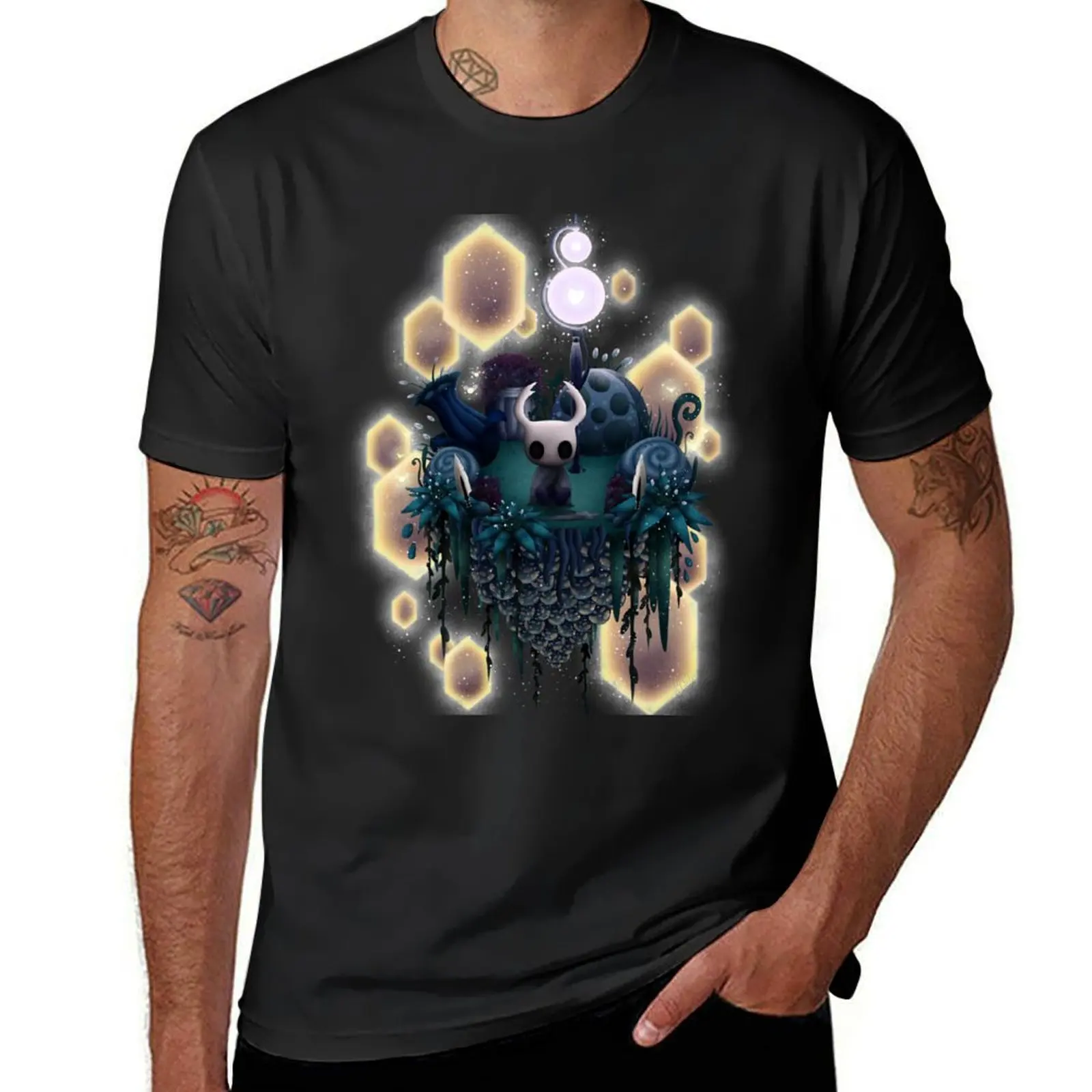 Hollow Knight Island T-Shirt hippie clothes plus size tops summer top boys whites Men's t-shirts