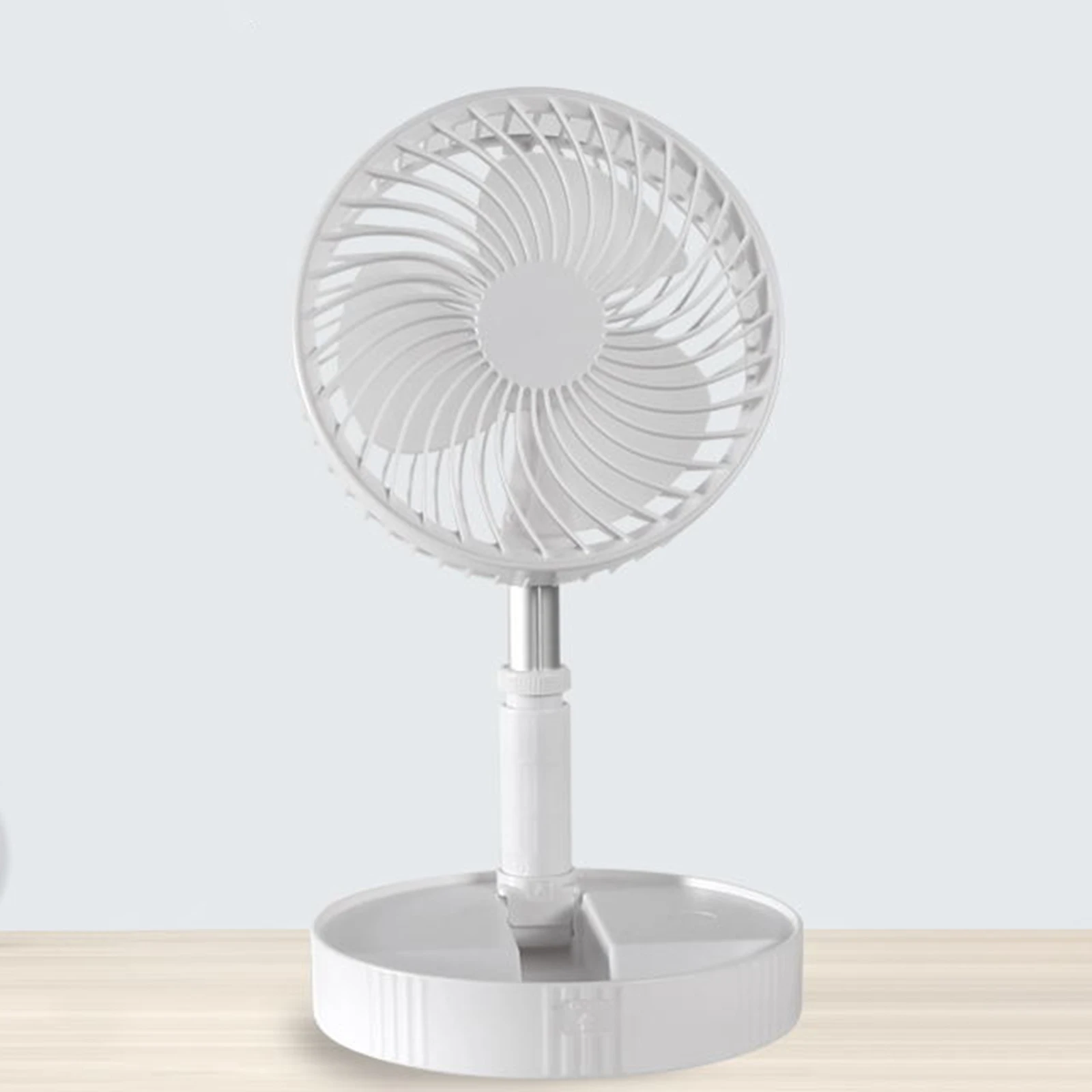 7200mAh Electric Foldable Fan USB Rechargeable Portable Household Telescopic Low Noise Air Cooler 4 Speed for Camping