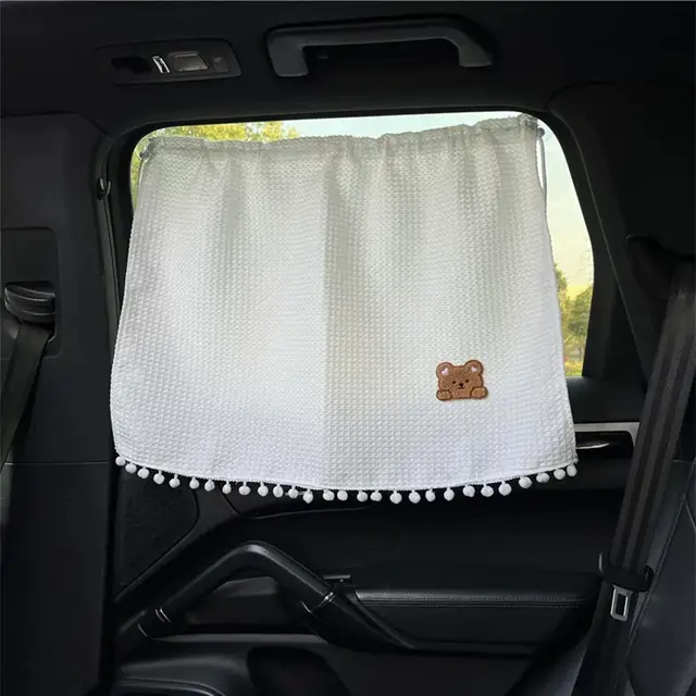 Universal Suction Cup Curtain Flower Car Window Sunshade Cover Cartoon Side Window Sunshade Uv Protection For Kid Baby Children 4