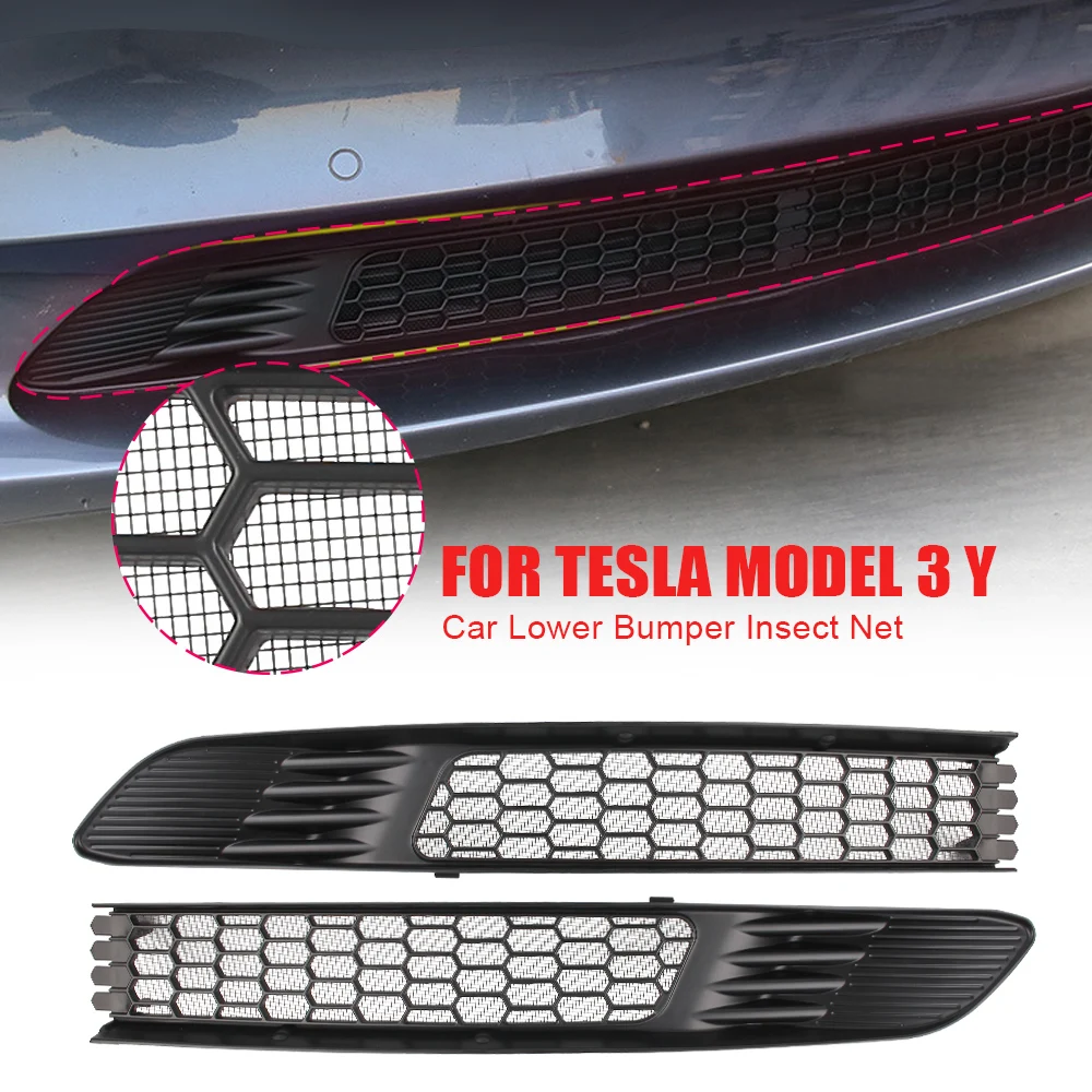

Пылезащитная внутренняя решетка для решетки вентиляции для Tesla Model 3 2017-2022, декоративные аксессуары, нижний бампер автомобиля, сетка от насекомых
