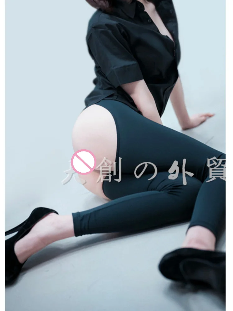 WOMENGAGA Super Sexy Couple Gift Low Waist Elasticity Slim Exposed Buttocks Pants Leggings Hot Sexy Korean Women 2022 Summer RY8