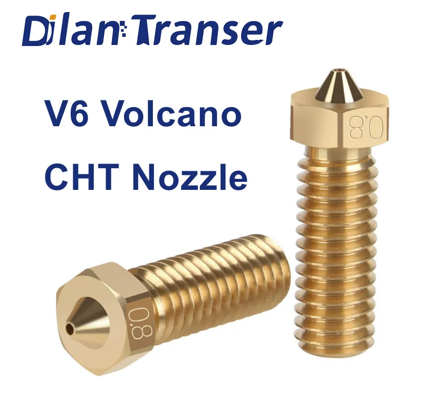 

V6 Volcano CHT Nozzle BRASS For 3D Printers Hotend for Volcano Hotend CHC PRO KIT RAPIDO UHF HOTEND