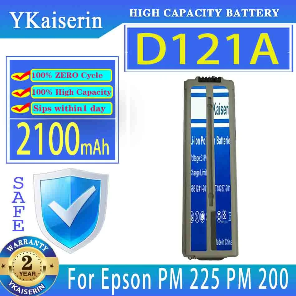 

YKaiserin Battery D121A (C12C831082) 2100mAh For Epson PictureMate 200/Charm PM200 Printer Charm PM 225 Bateria