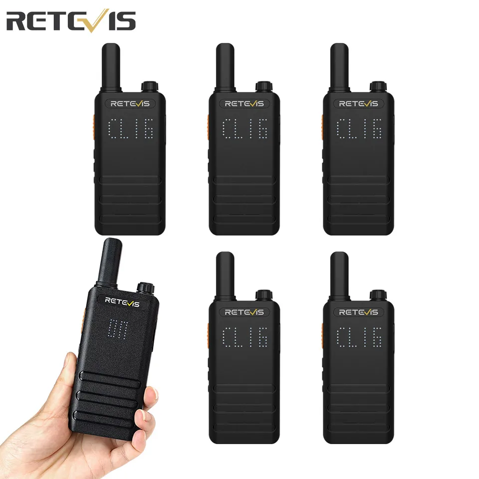 Retevis B63H Walkie-Talkie Mini Walkie Talkie Display Nascosto Portatile Pmr446 Vox Radio Bidirezionale Professionale Per Ristorante Hotel