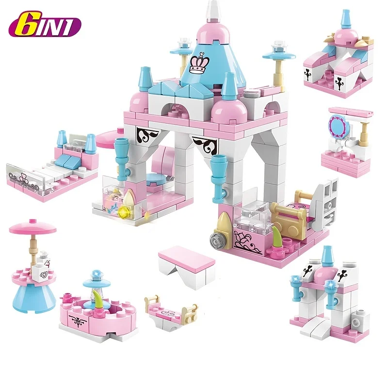 6-in-1 Girls Castle Blocks 6