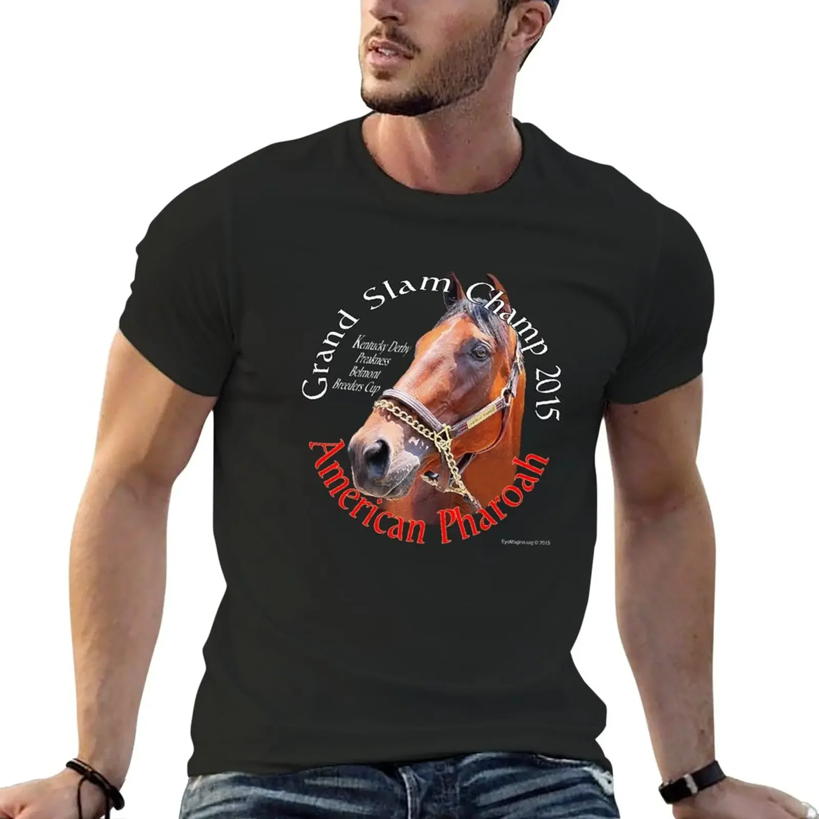 

American Pharoah Grand Slam Champ T-Shirt plain customs design your own sports fans t shirts for men pack
