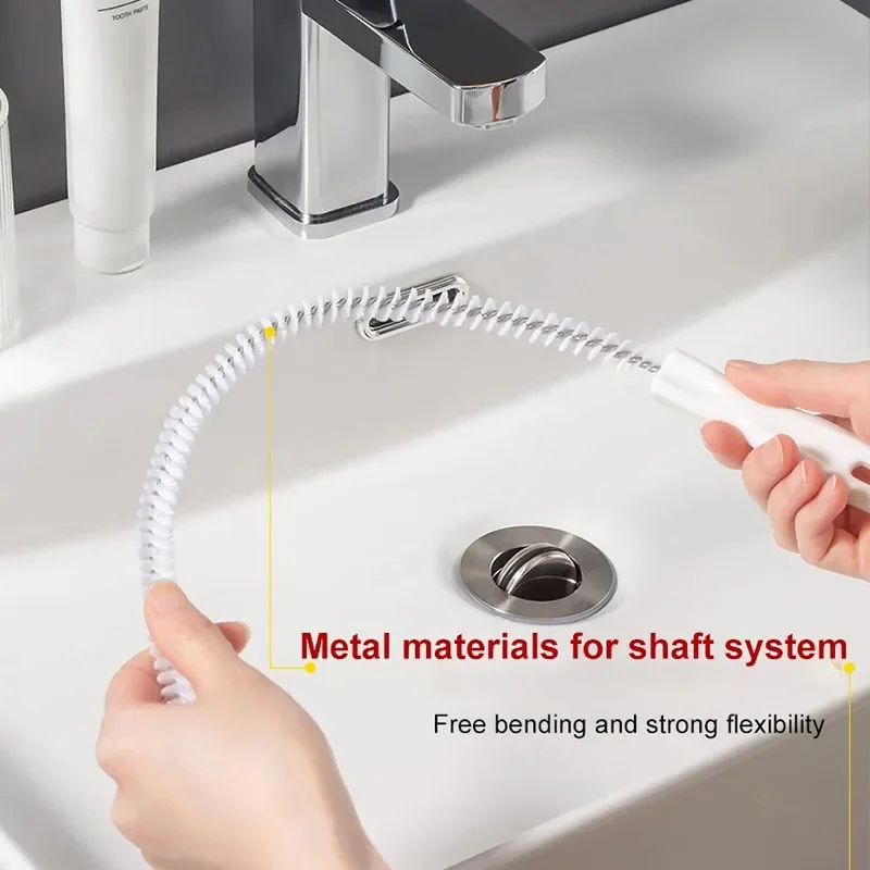 Cleaning Brush Pipe Dredging Bathroom Hair Sewer Sink Drain Cleaner Flexible Clog Plug Hole Remover