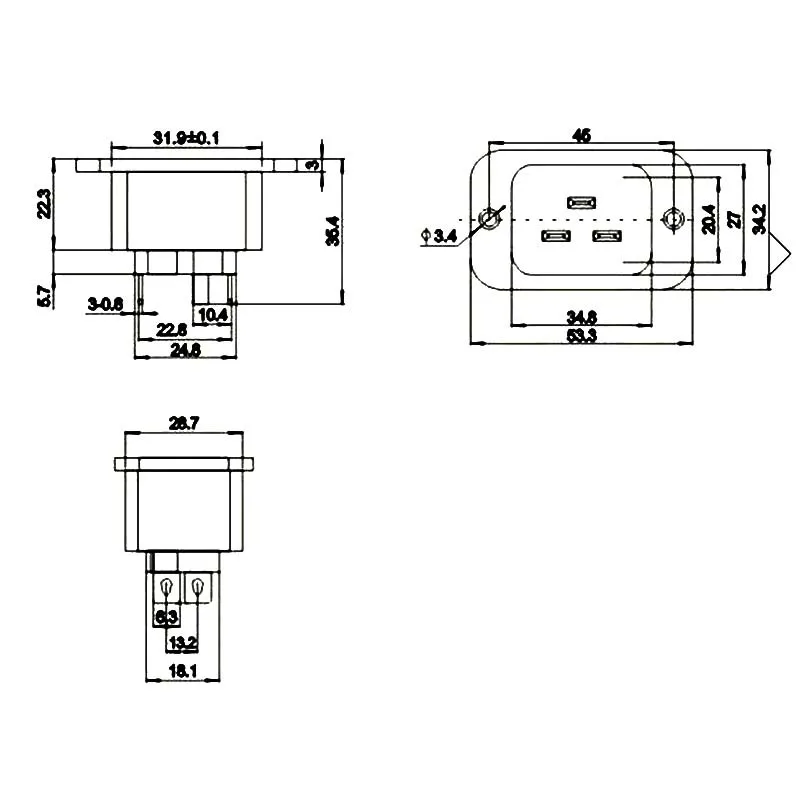 1 Stück 16A IEC320 C20 C19 PDU UPS Industrie-Wechselstromsteckdose Verdrahtungsanschluss PCB-Paneelmontage Elektrische Steckdose Schraubanschluss – Detail 10