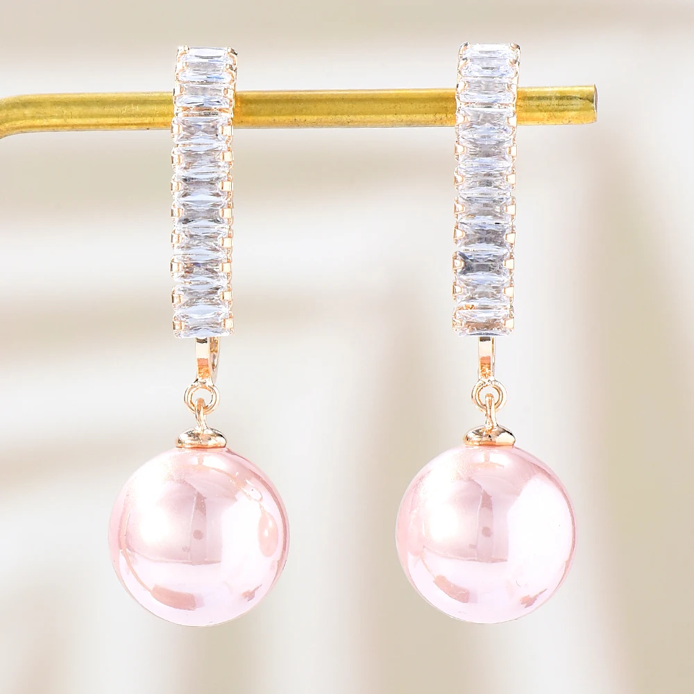 

Jimbora New Women's Earrings Korean Stud Earrings for Women Vintage Pearl Dangle Drop Gold Earring Set 2022 Trend Earings