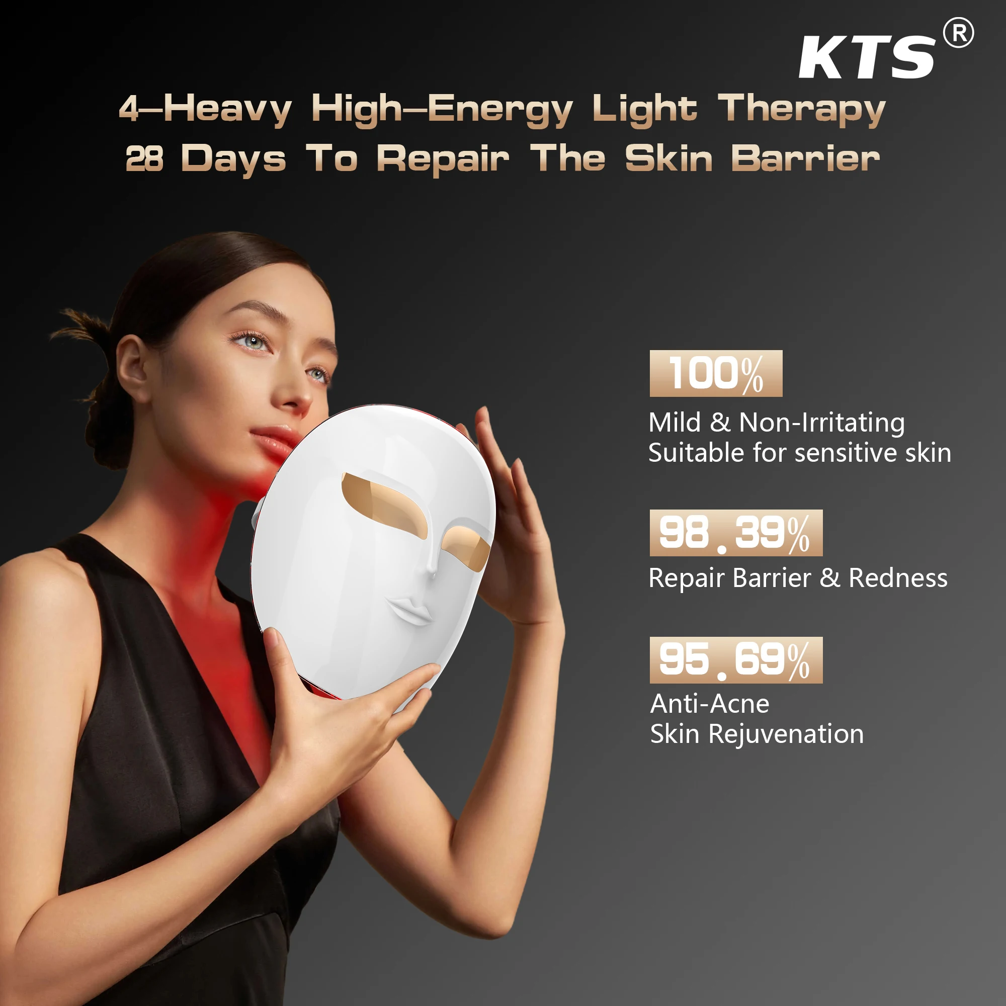 4-Wave LED Light Therapy Mask – Professional Skincare Technology at Home