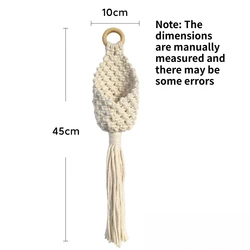 Bohemian Handcrafted Macrame Plant Hanger - Decorative Cotton Rope Basket (A)
