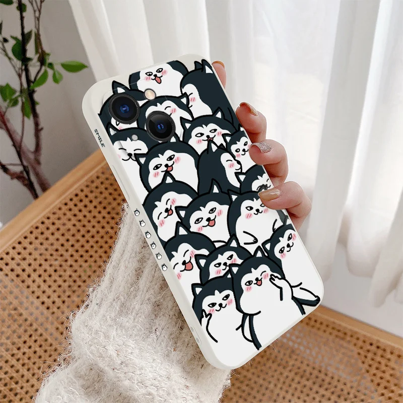 Cute Dogs Phone Case For iPhone 13 12 Pro Max Mini 11 Pro Max X XR XS MAX SE2020 8 7 Plus 6 6S Plus Silicone Cover phone pouches Cases & Covers