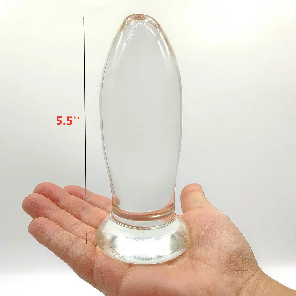 Plug Anal En Verre à Billes - Grand Modèle, Transparent, Unisexe, Neuf, Sans Marque